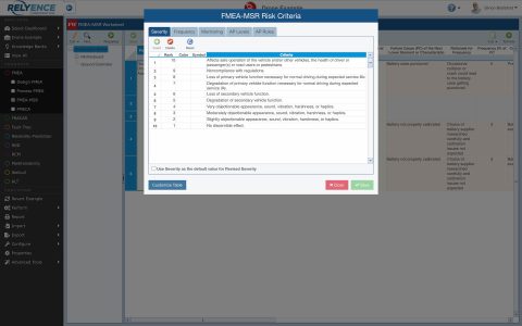 FMEA Monitoring & System Response